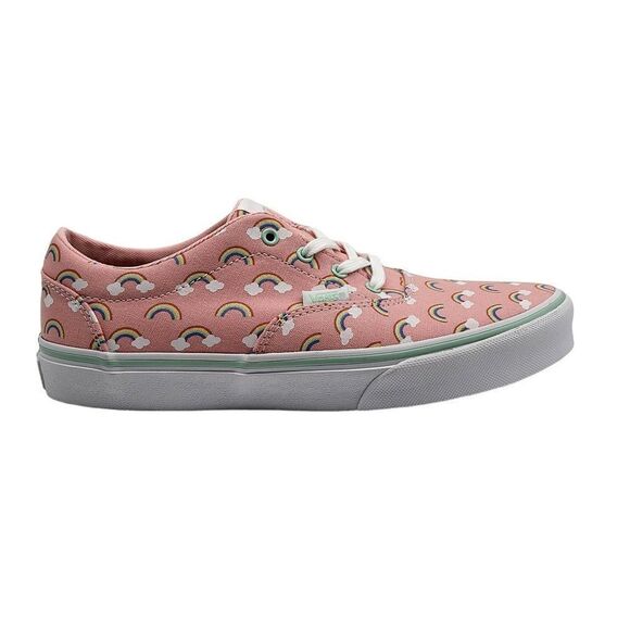 Vans Doheny Girls Size 3 Powder Pink Rainbows Canvas Sneakers Shoes Size 5 - Picture 1 of 8